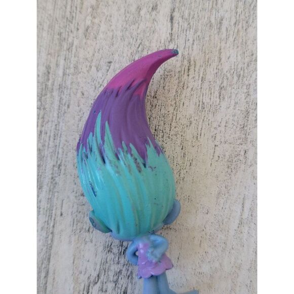 Trolls mini figure satin blue purple pink toy - Picture 5 of 5